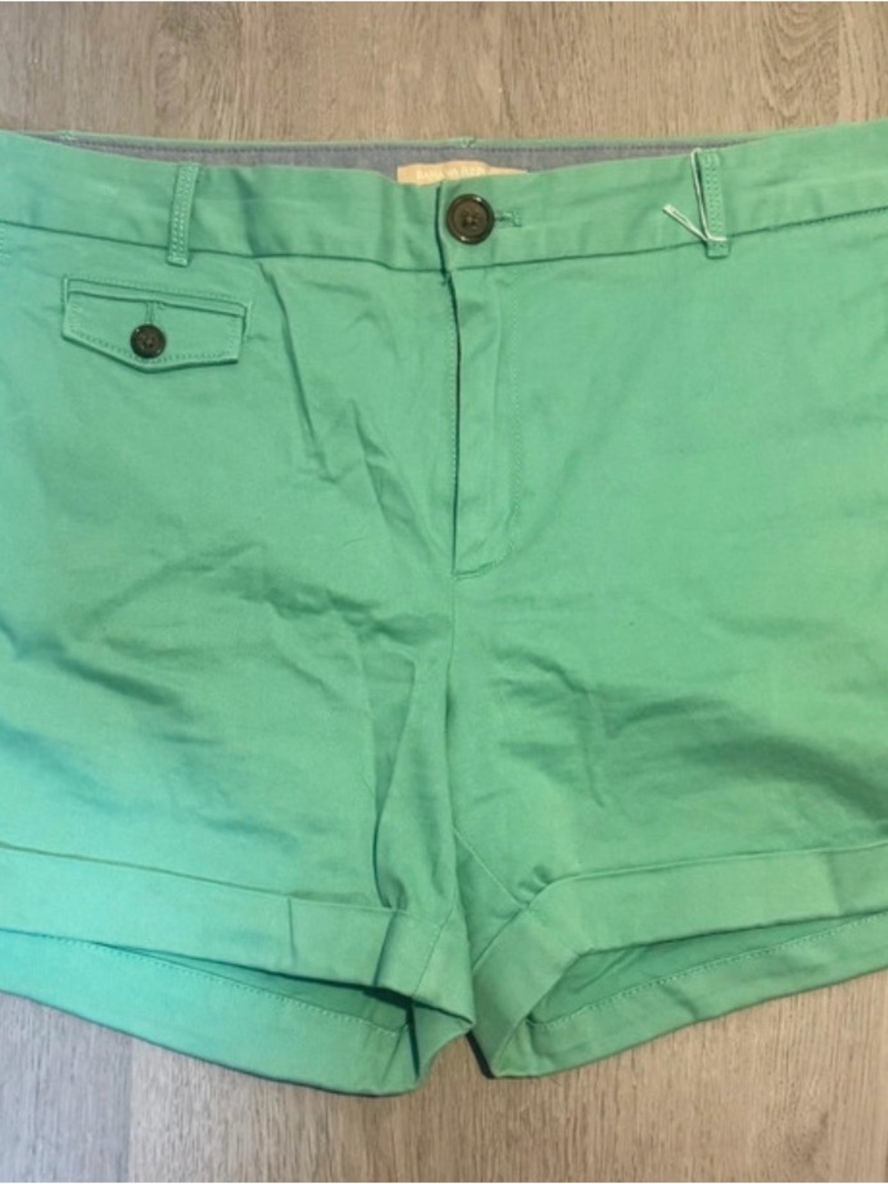 Women's Mint Green Casual Cotton Shorts
